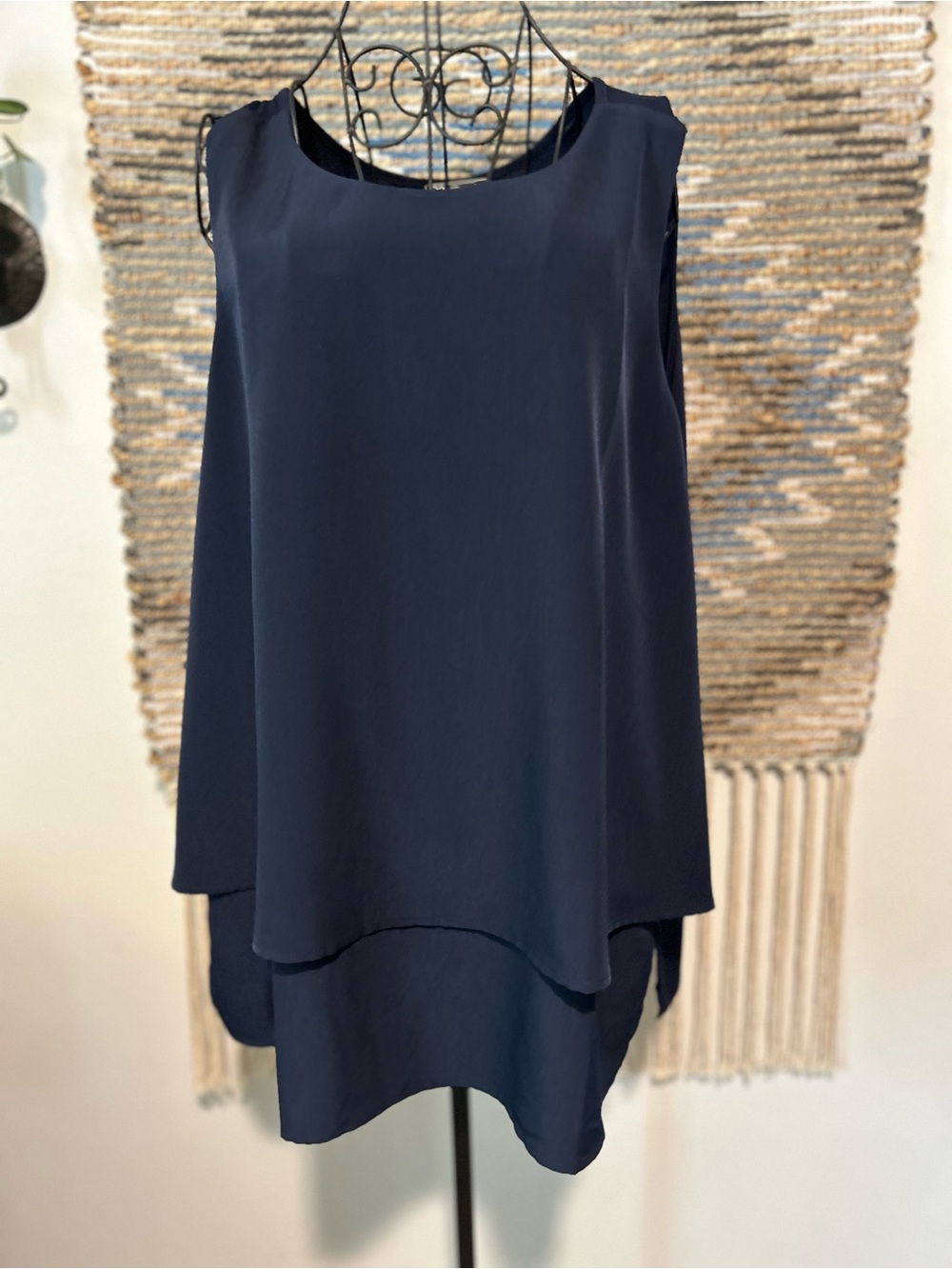 DC2 Classic Navy Layered Sleeveless Top